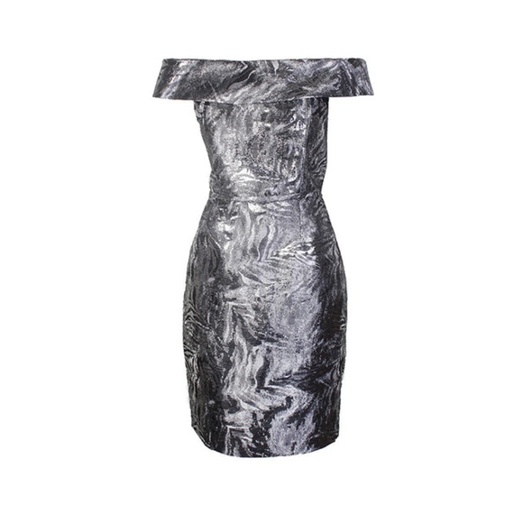 silver calvin klein dress